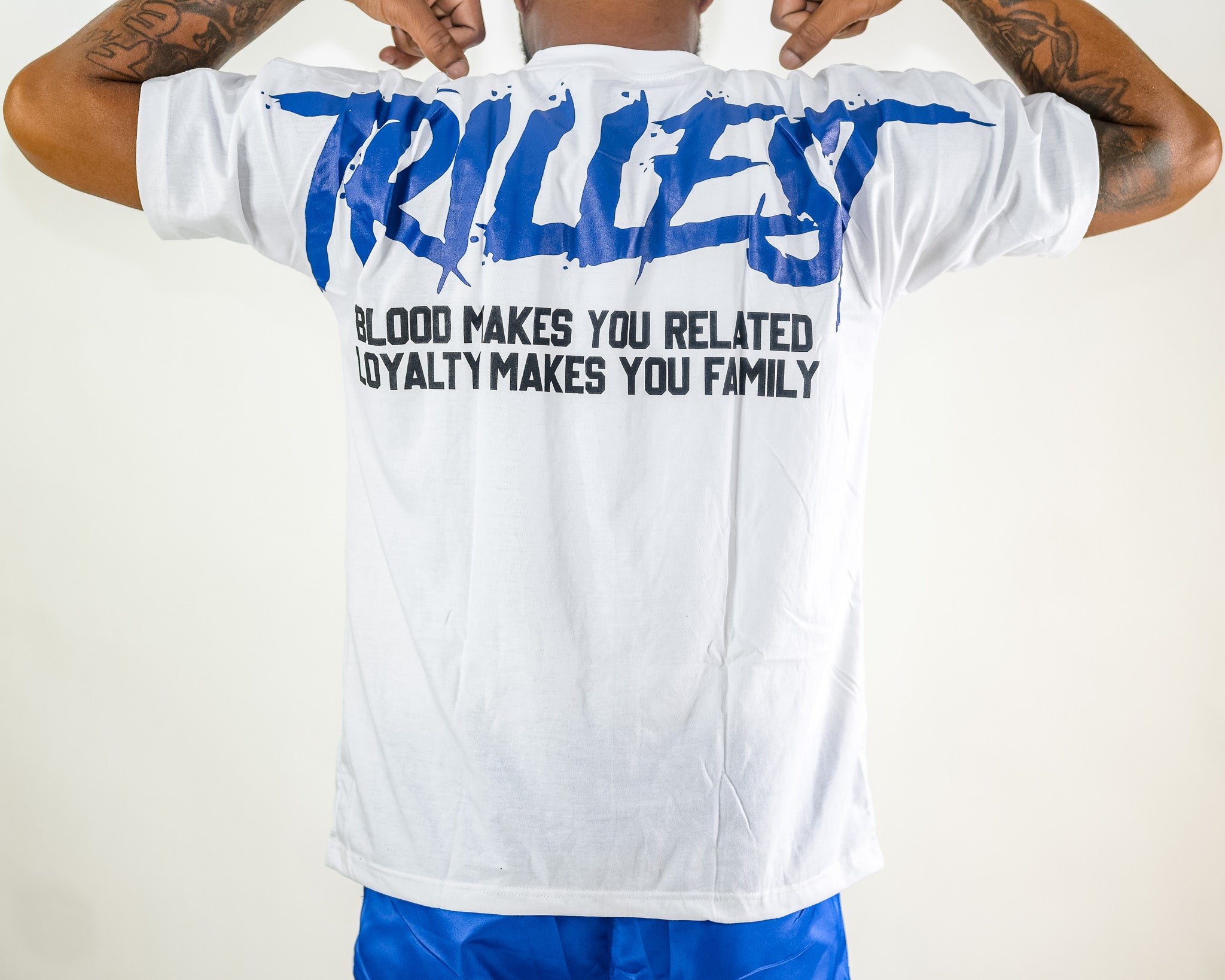 Trillest White/Royal Blue Loyalty Graphic Tee