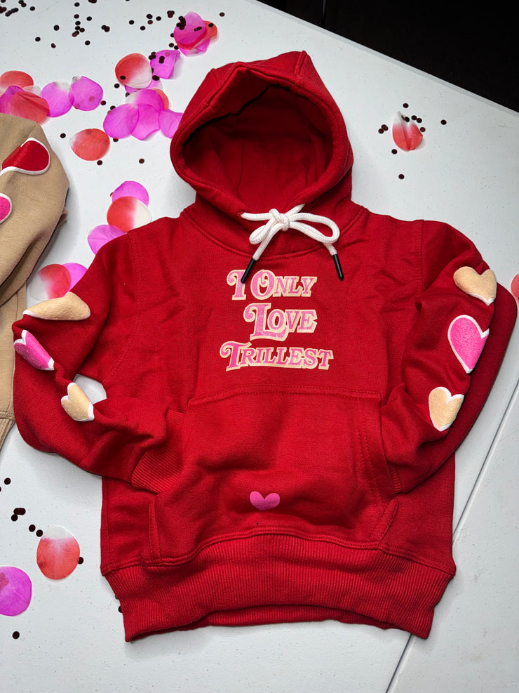 Little Kids - Love Hoodie - Red