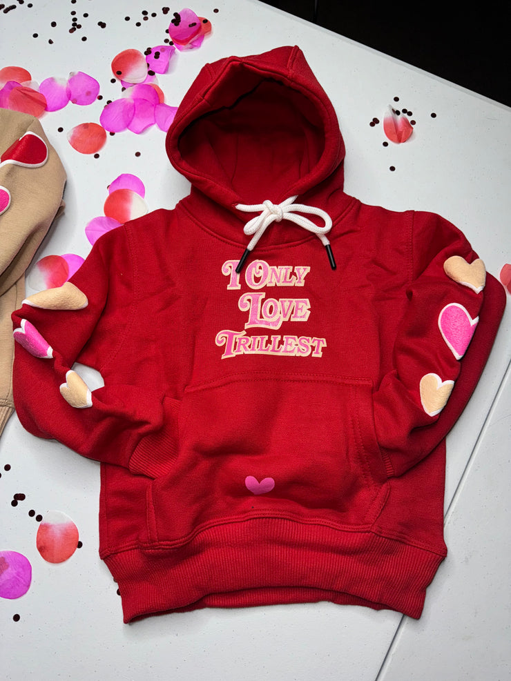 Big Kids - Love Hoodie - Red