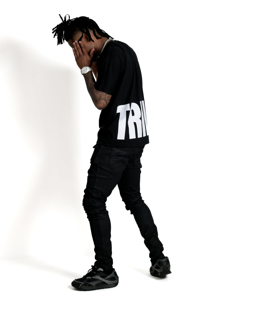 Loyalty Over Love Heart Tee - Black