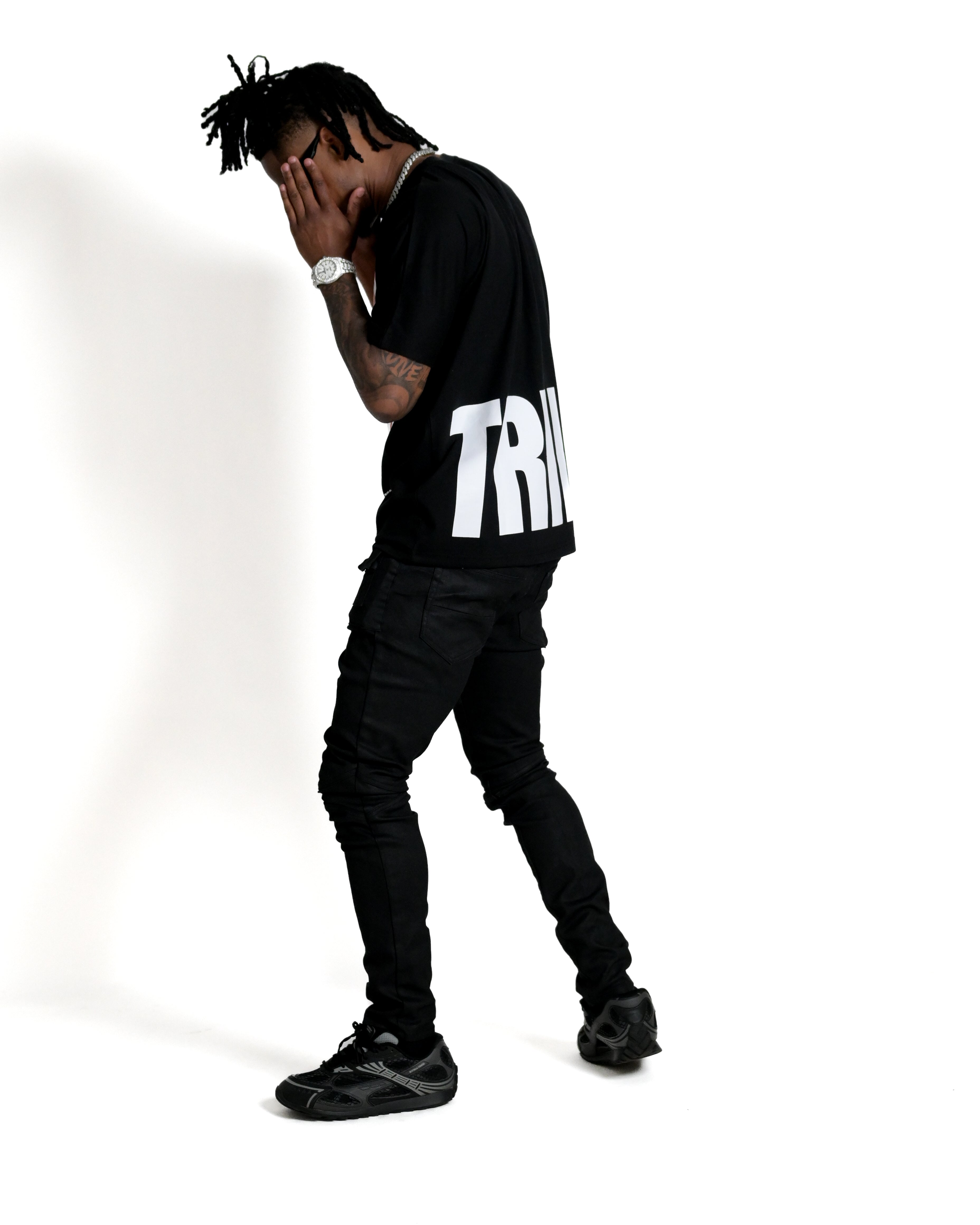 Loyalty Over Love Heart Tee - Black