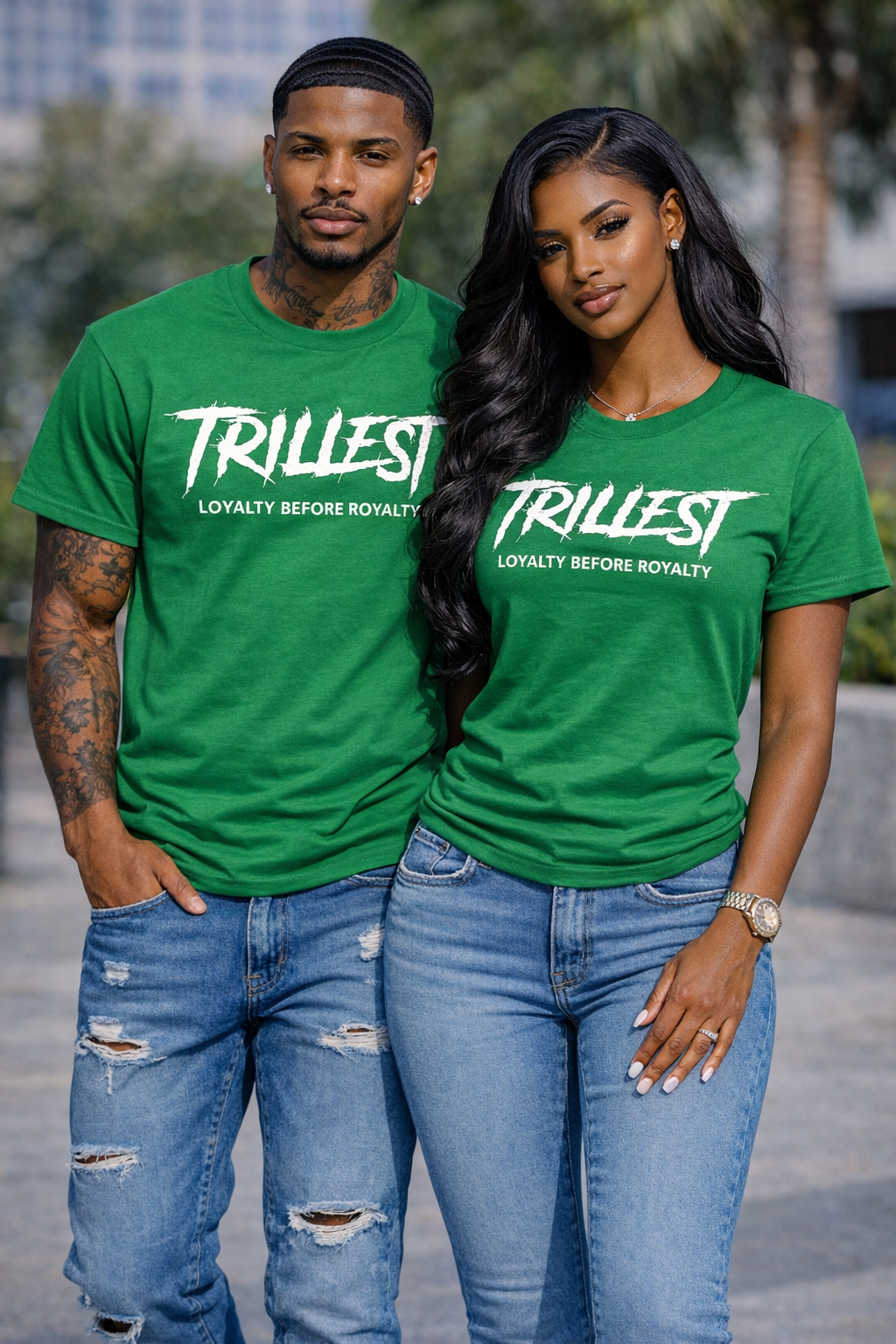 $5 Trillest Tee - Green/White