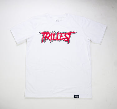 Signature Logo Outlined Tee (New & Improved) - White/Red