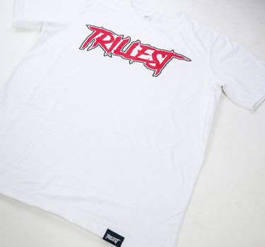 Signature Logo Outlined Tee (New & Improved) - White/Red