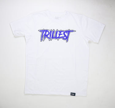 Signature Logo Outlined Tee (New & Improved)- White/Purple