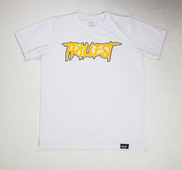 Signature Logo Outlined Tee (New & Improved) - White/Yellow