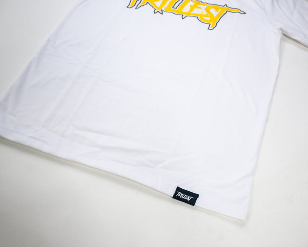 Signature Logo Outlined Tee (New & Improved) - White/Yellow