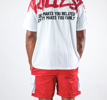 Blood & Loyalty Oversize Tee - White/Red