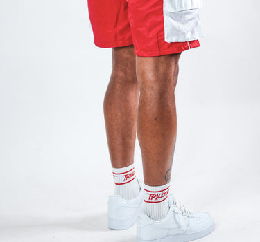 Cargo Nylon Trillest Shorts - Red/White