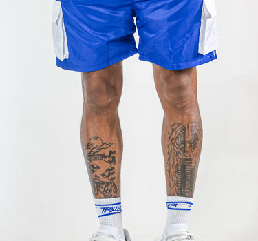 Cargo Nylon Trillest Shorts - Royal/White