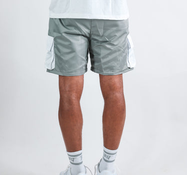 Cargo Nylon Trillest Shorts - Gray/White