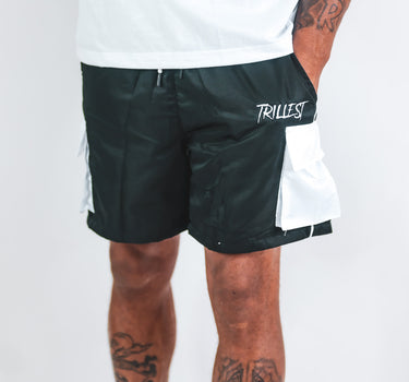 Cargo Nylon Trillest Shorts - Black/White
