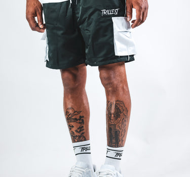 Cargo Nylon Trillest Shorts - Black/White
