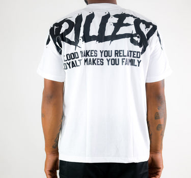 Blood & Loyalty Oversize Tee - White/Black