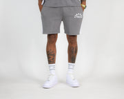 Forever Trill Cotton Shorts - Gray/White
