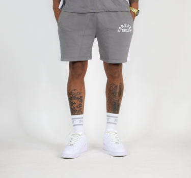 Forever Trill Cotton Shorts - Gray/White