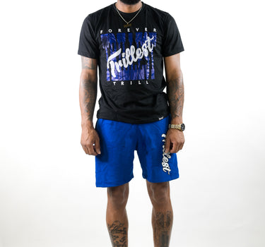 Cursive Trillest Logo Tee -Black/Royal/White