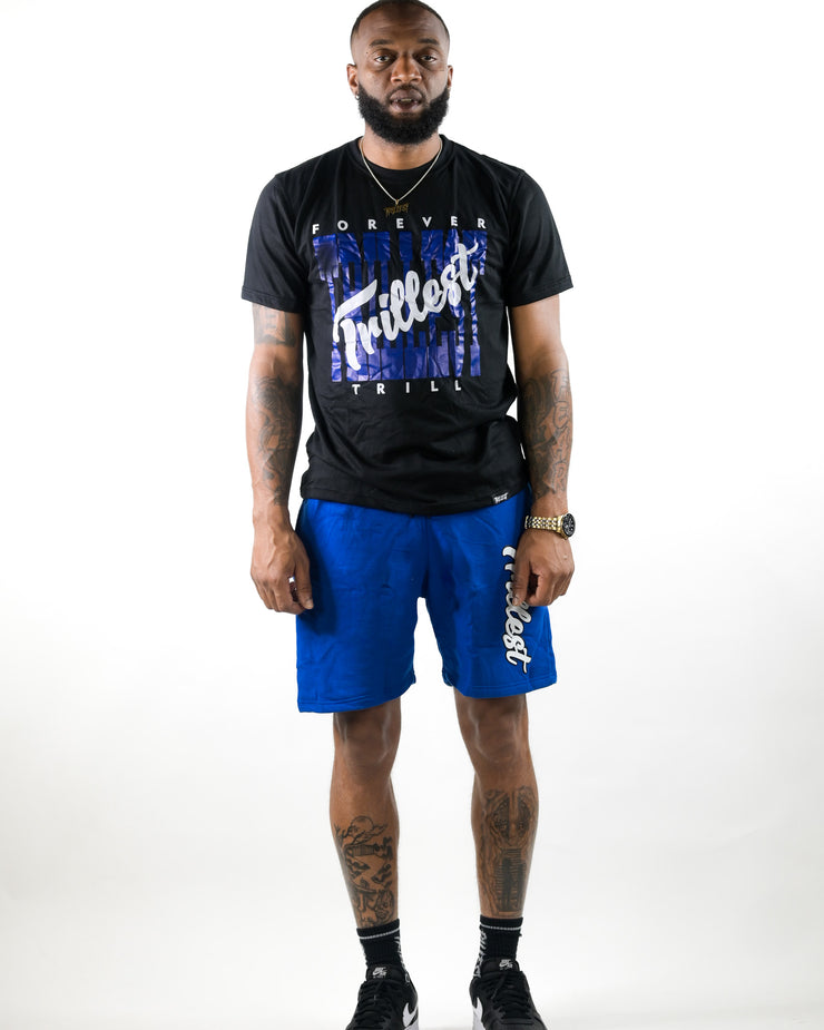 Cursive Trillest Logo Tee -Black/Royal/White