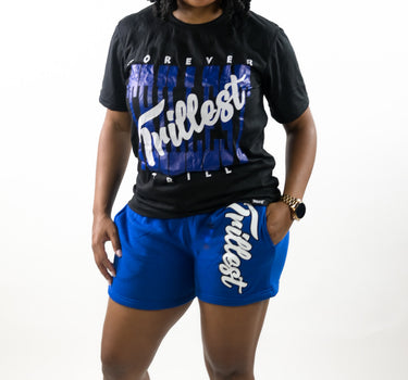 Cursive Women Trillest Shorts - Royal/White/Black