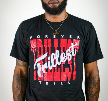 Cursive Trillest Logo Tee - Black/Red/White