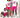 Cursive Trillest Big Kids Shorts - White/Hot Pink