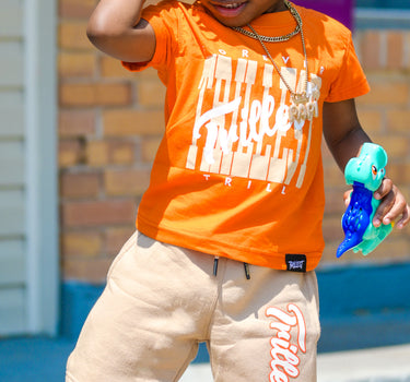 Cursive Trillest Lil' Kids Tee - Orange/Cream