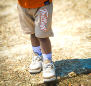 Cursive Trillest Lil' Kids Shorts - Orange/Cream