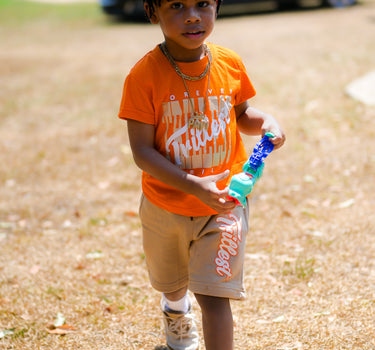 Cursive Trillest Lil' Kids Tee - Orange/Cream