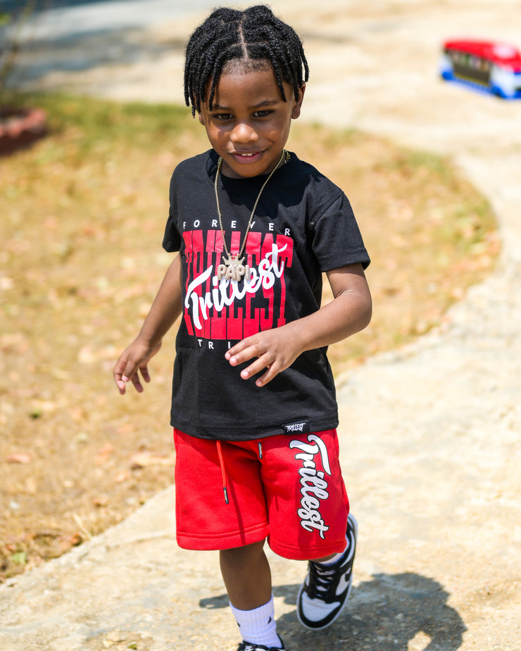 Cursive Trillest Lil' Kids Tee - Black/Red