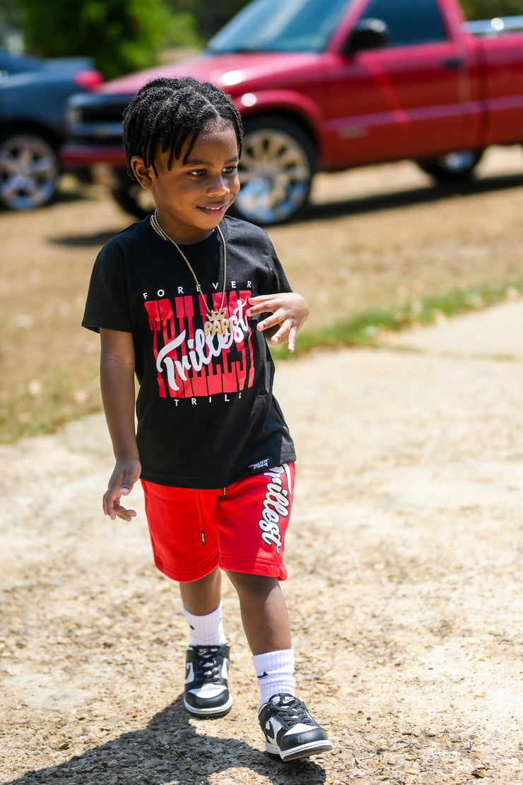 Cursive Trillest Lil' Kids Tee - Black/Red