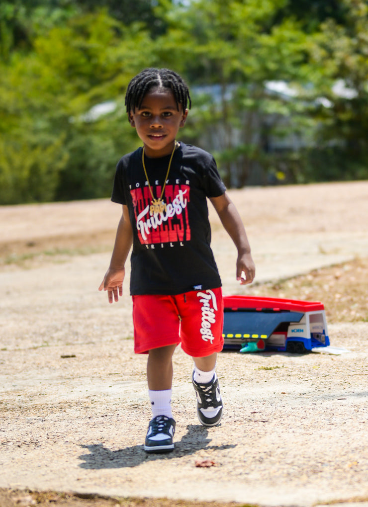 Cursive Trillest Lil' Kids Tee - Black/Red