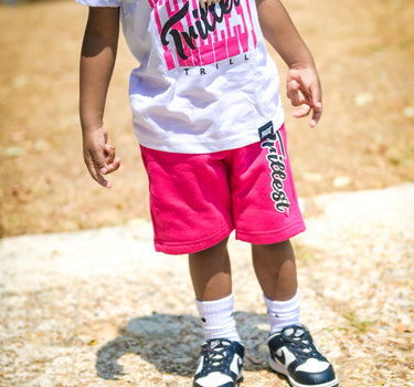 Cursive Trillest Lil' Kids Tee - White/Hot Pink