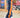 Trillest Stacked Track Pants - Navy Blue/Orange