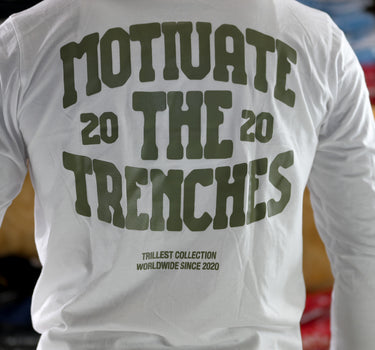 Arched Trillest Long Sleeve Tee - White\Olive