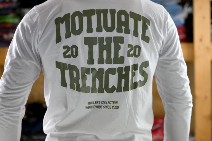 Arched Trillest Long Sleeve Tee - White\Olive