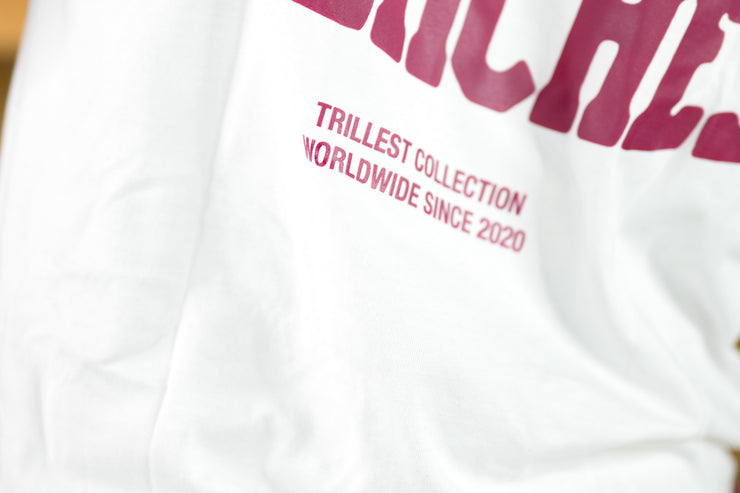 Arched Trillest Long Sleeve Tee - White\Burgundy