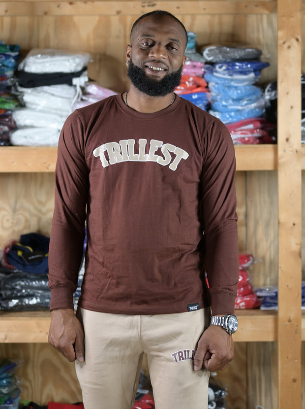Arched Trillest Long Sleeve Tee - Brown\Tan