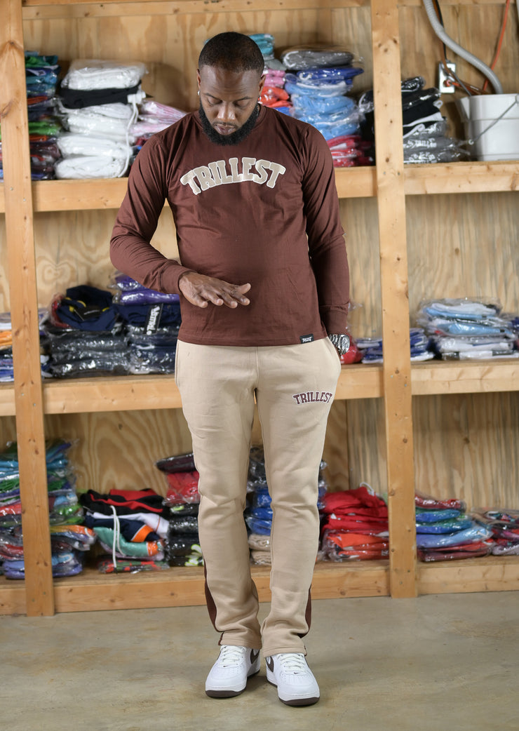 Arched Trillest Long Sleeve Tee - Brown\Tan