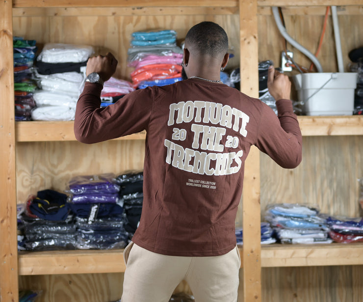 Arched Trillest Long Sleeve Tee - Brown\Tan