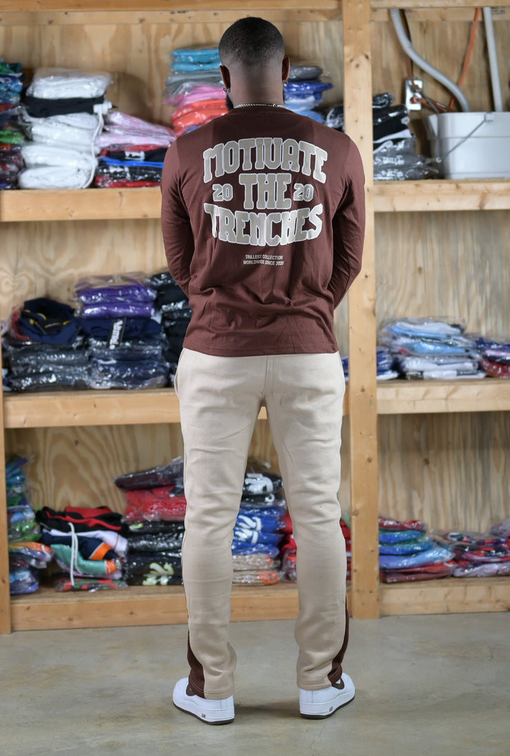 Arched Trillest Long Sleeve Tee - Brown\Tan