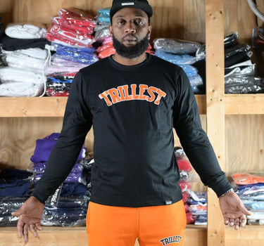 Arched Trillest Long Sleeve Tee - Black\Orange