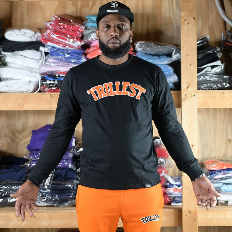 Arched Trillest Long Sleeve Tee - Black\Orange