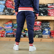 Trillest Ribbed Joggers - Navy\Red
