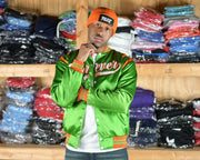 Forever Trill Bomber Jacket - Kelly Green\Orange