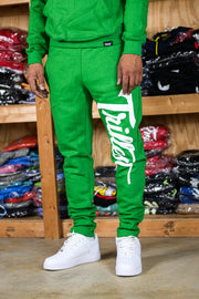 Trillest Straight Leg Joggers - Green\White