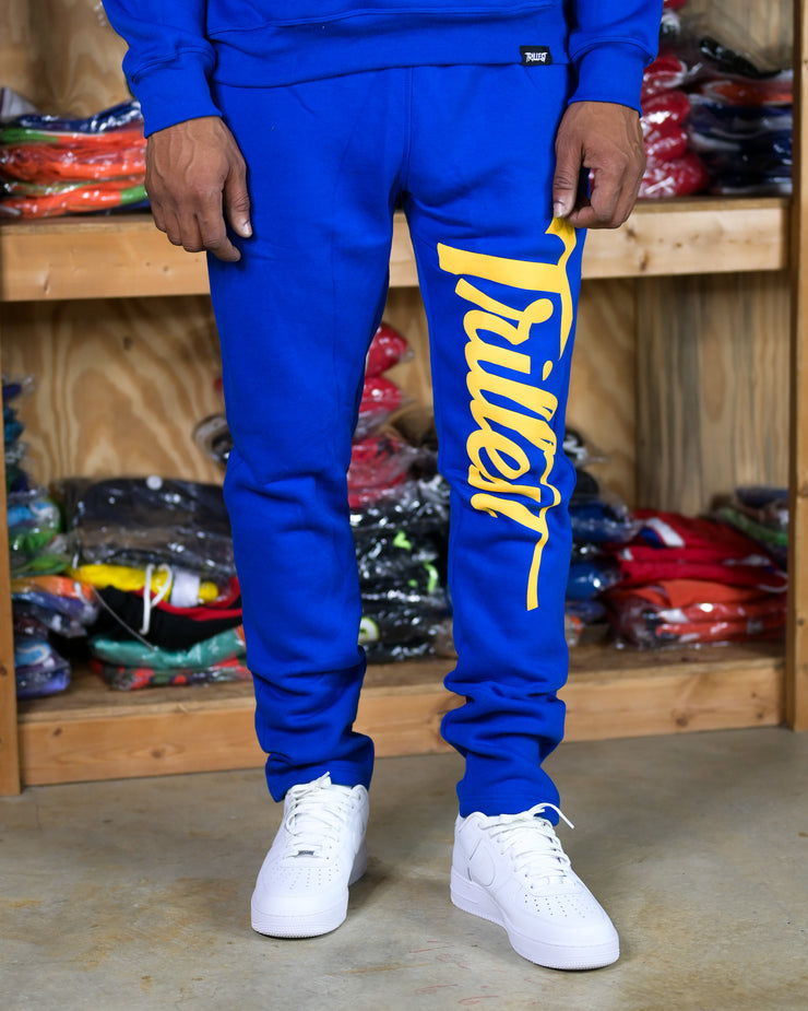 Trillest Straight Leg Joggers - Royal/Yellow