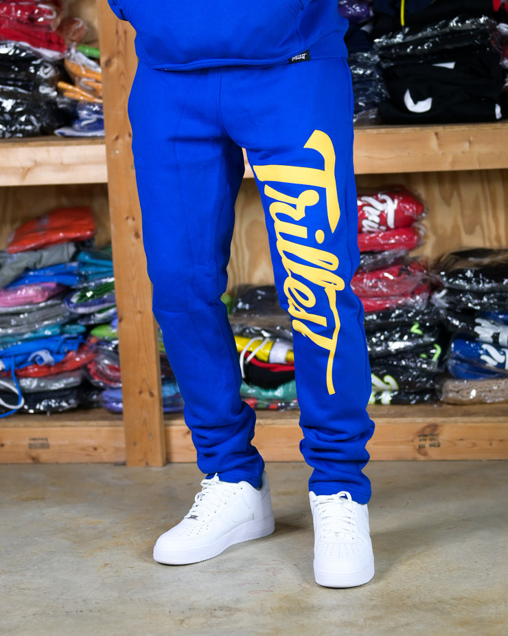 Trillest Straight Leg Joggers - Royal/Yellow