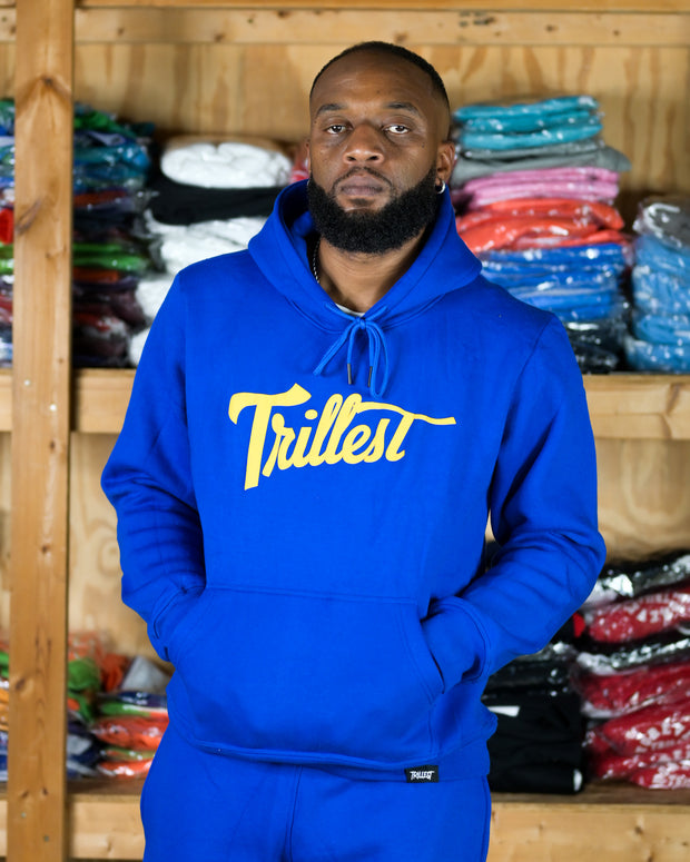 Trillest Puff Print Hoodie - Royal\Yellow