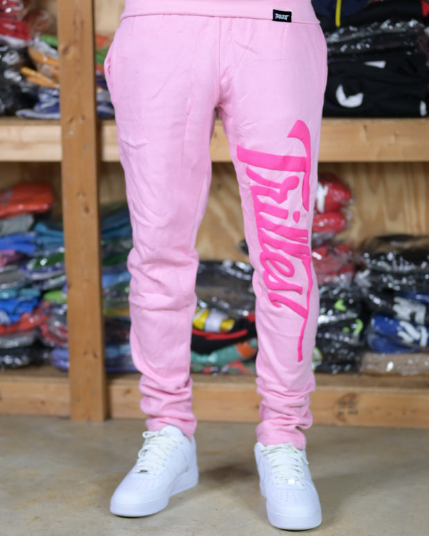 Trillest Straight Leg Joggers - Pink\Pink