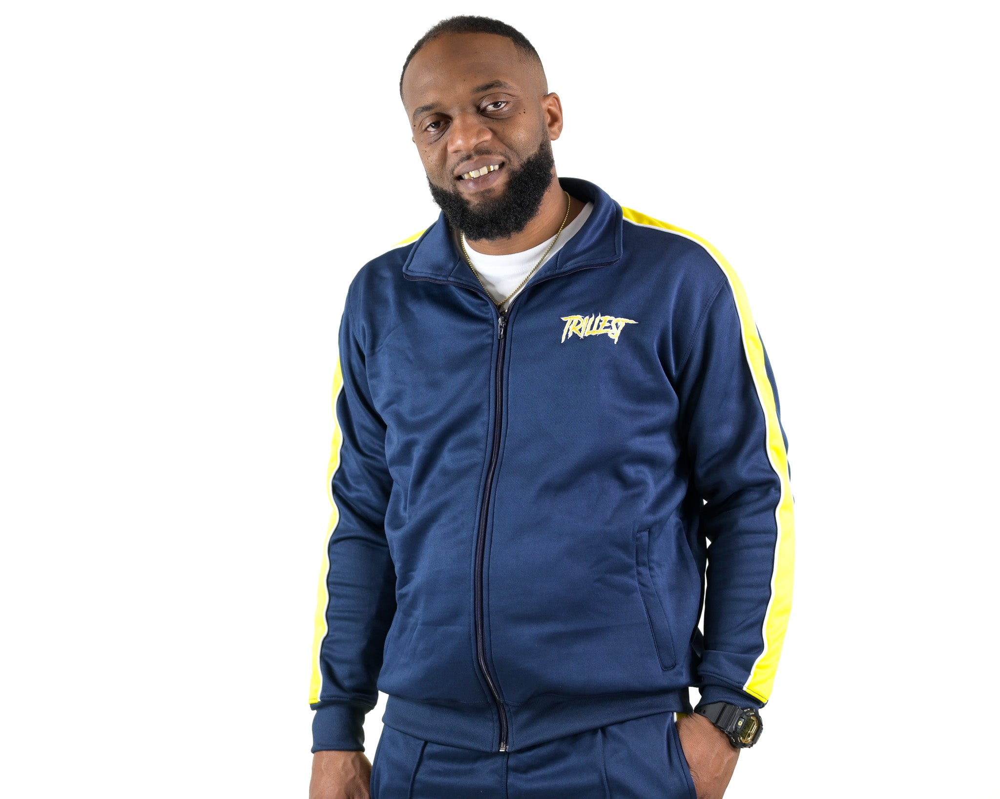 Trillest Track Jacket - Navy\Yellow